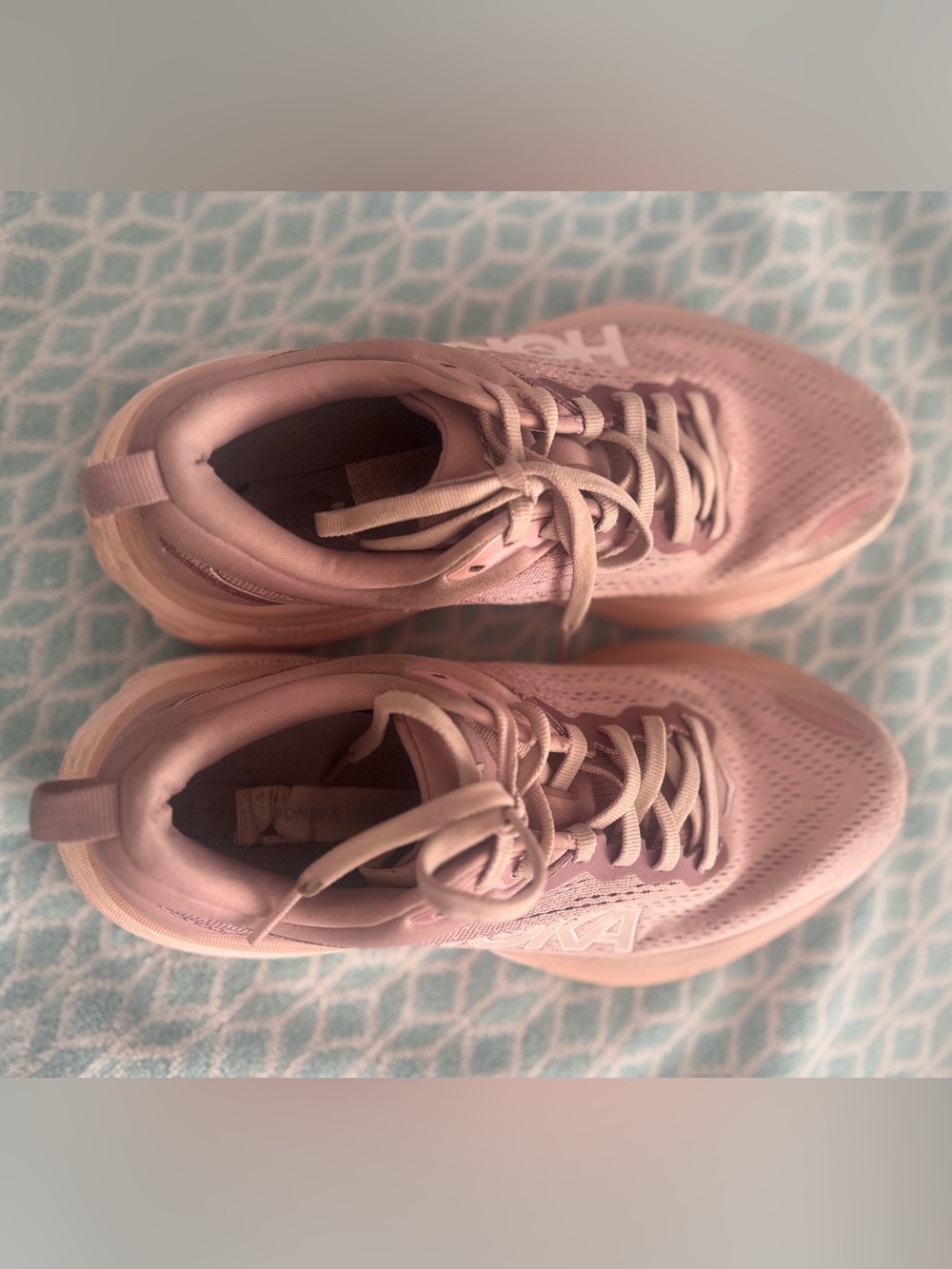 Hoka Bondi 8 Pink Running Sneakers size 6.5 - Picture 3 of 6